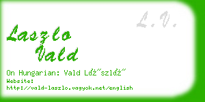 laszlo vald business card